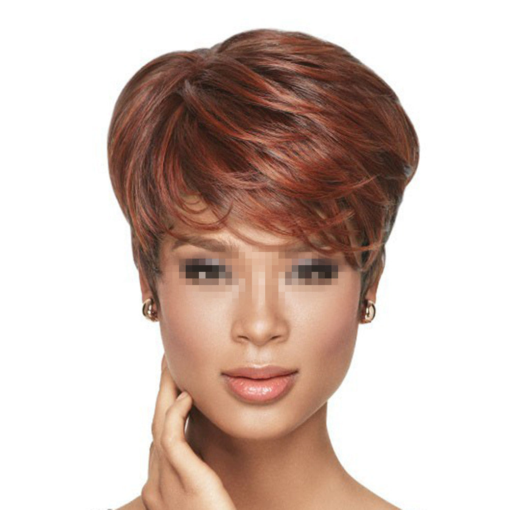 Fashionable Wig Short Curled Hair Cap