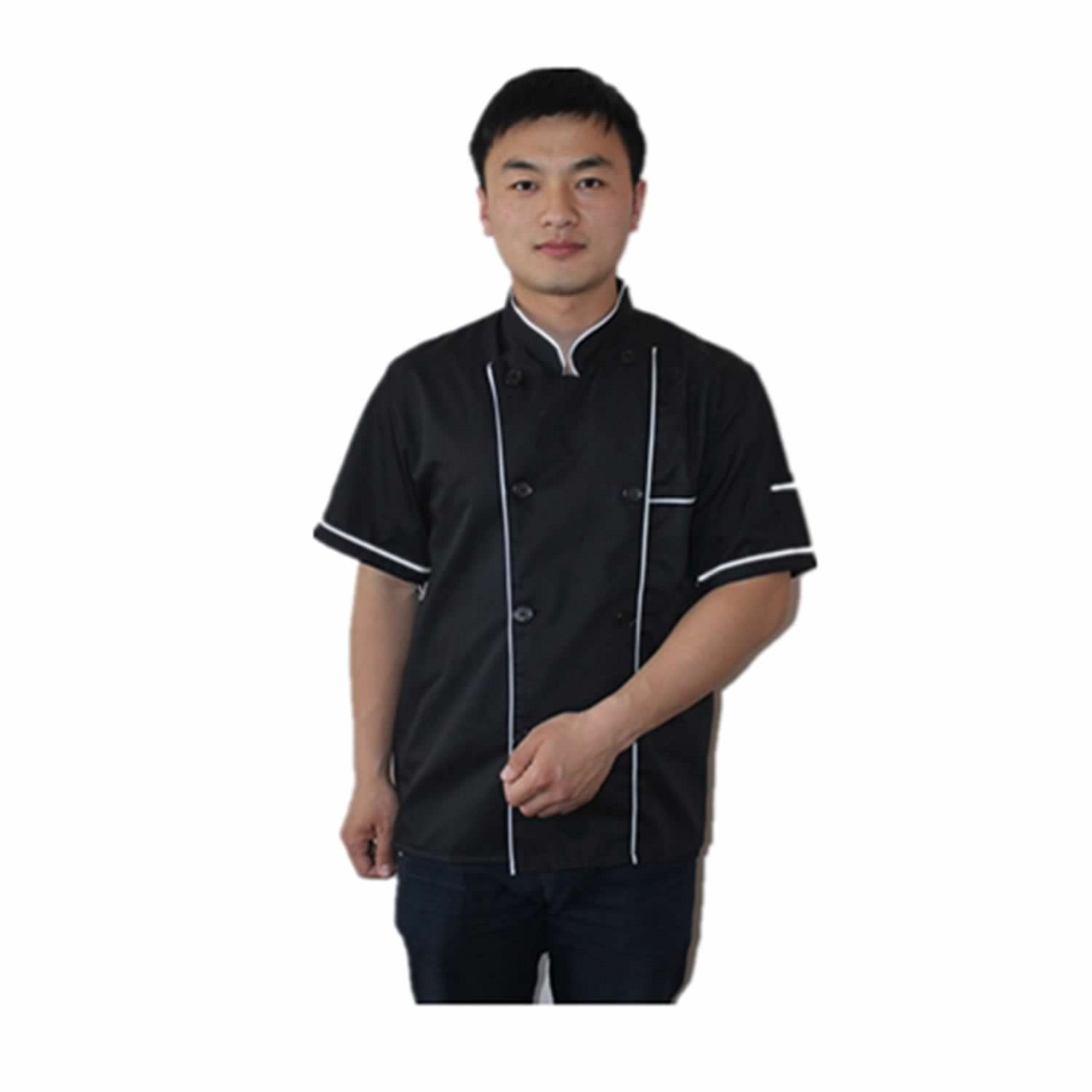 Short Sleeve Kitchen Cooker Working Uniform Chef Waiter Waitress