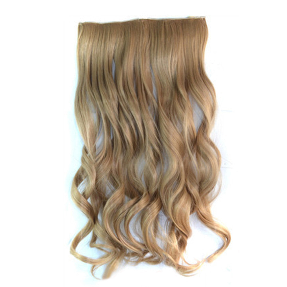 5 Cards Hair Extension Wig Long Curled Hair 5C-16#