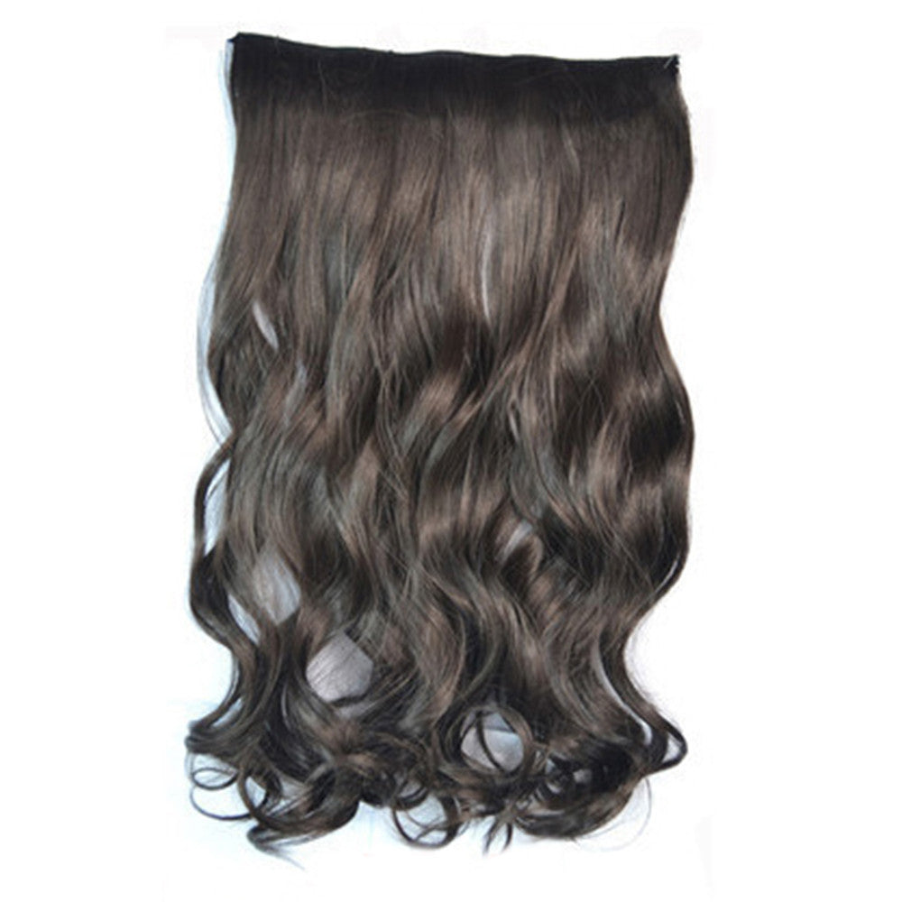 5 Cards Hair Extension Wig Long Curled Hair black brown