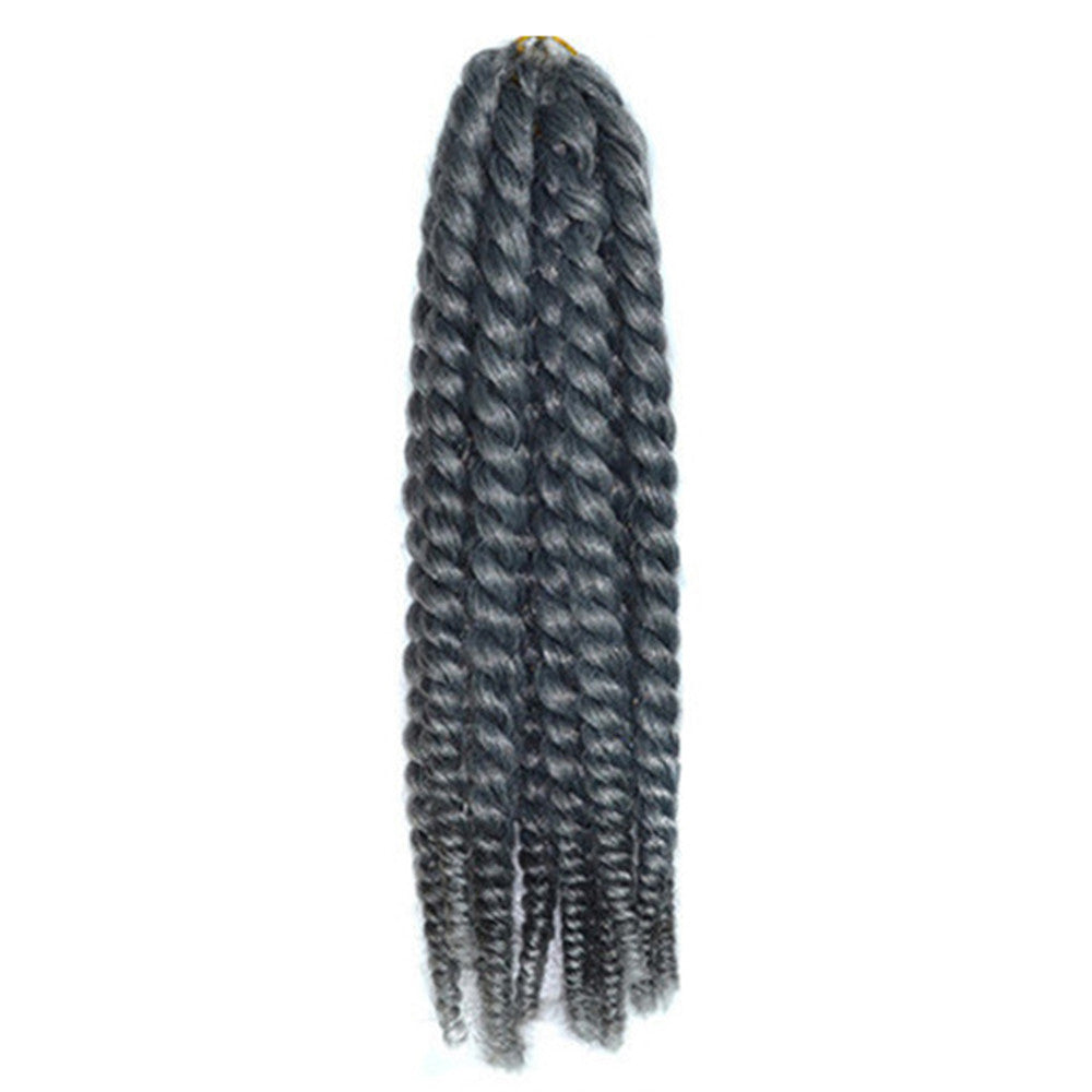 12inch  Wig Hair Extension African Braid    white grey B/H#