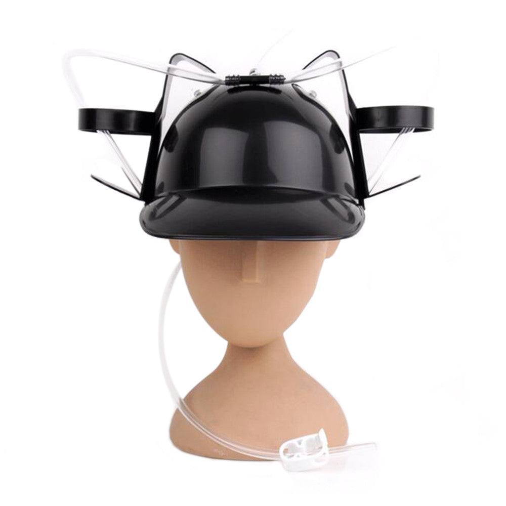 Beer Drinking Helmet (U Pick Color) Hat Game Drink Fun Party Baseball Dispenser  BLACK