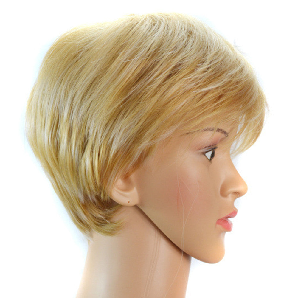 Wig Short Slight Curled Hair Cap