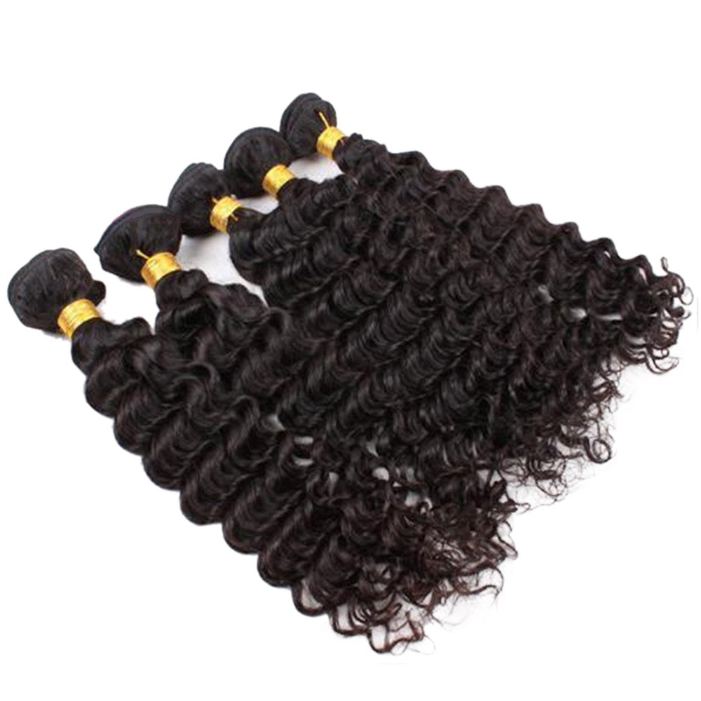 Brazilian Real Hair Weft Small Curled Wig    26 inch