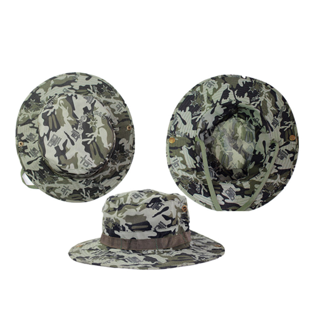 Outdoor Casual Combat Camo Ripstop Army Military Boonie Bush Jungle Sun Hat Cap Fishing Hiking   cap