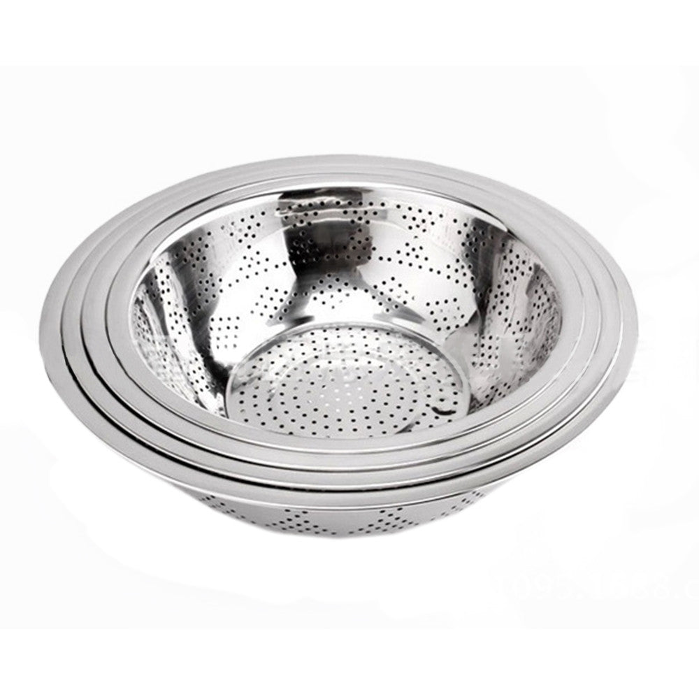 Wash rice wholesale stainless steel pots rice sieve flanging Kitchen Drain vegetables basin basin basin Wash rice bowl fruit   36CM - Mega Save Wholesale & Retail - 2