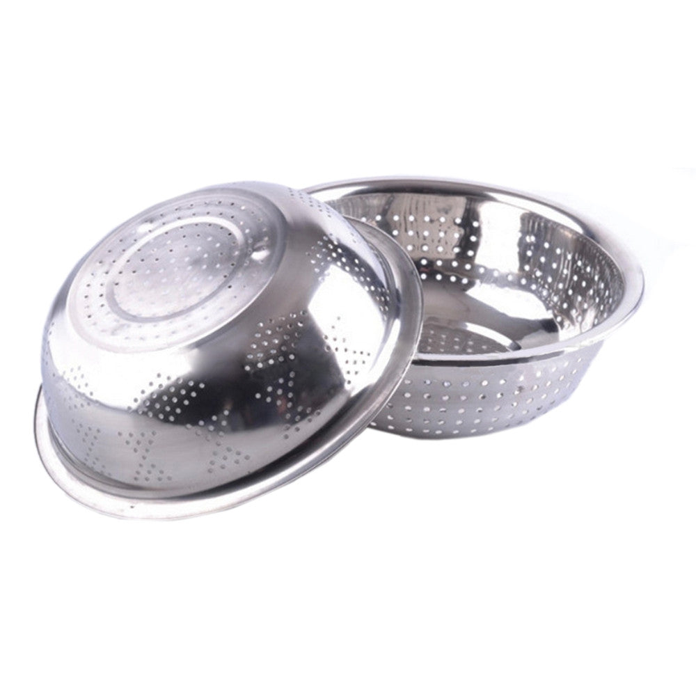 Wash rice wholesale stainless steel pots rice sieve flanging Kitchen Drain vegetables basin basin basin Wash rice bowl fruit  22CM - Mega Save Wholesale & Retail - 5