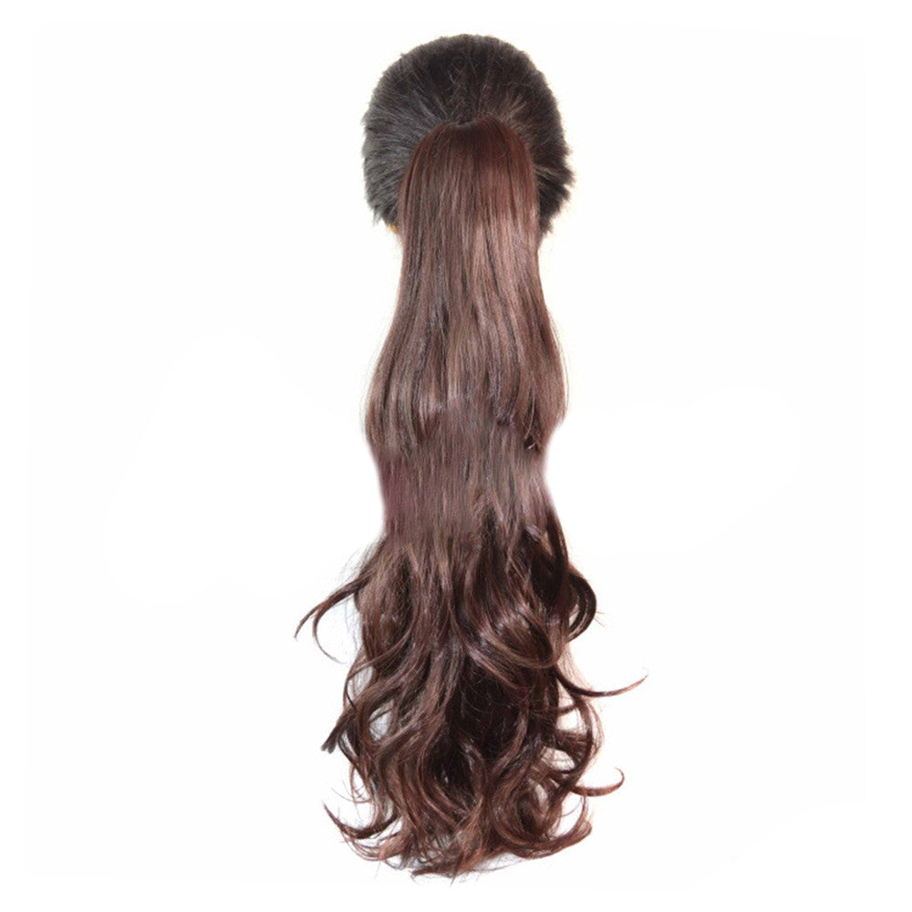 Wig Horsetail Fluffy Curled Tiger Claw Clip   dark brown 2/33#