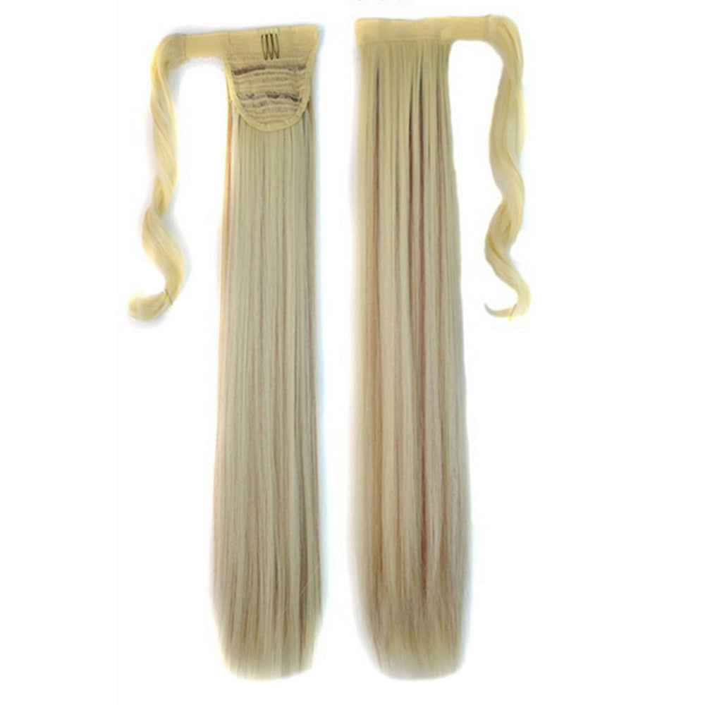 Magic Tape Wig Horsetail Long Straight Hair 613H12#