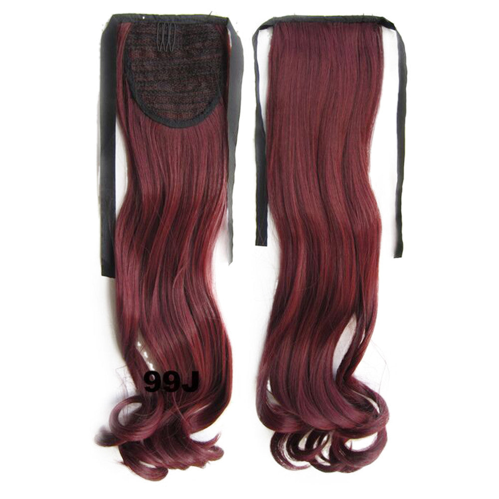 Wig Horsetail Lace-up Long Curled Hair    99J#