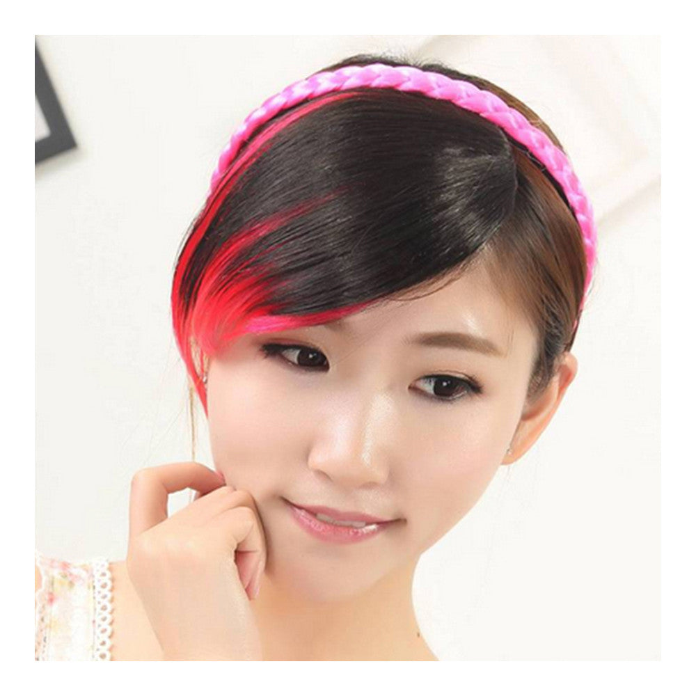 3 Colors Bang Tilted Frisette Highlights Wig   613H2403AHPINK2#