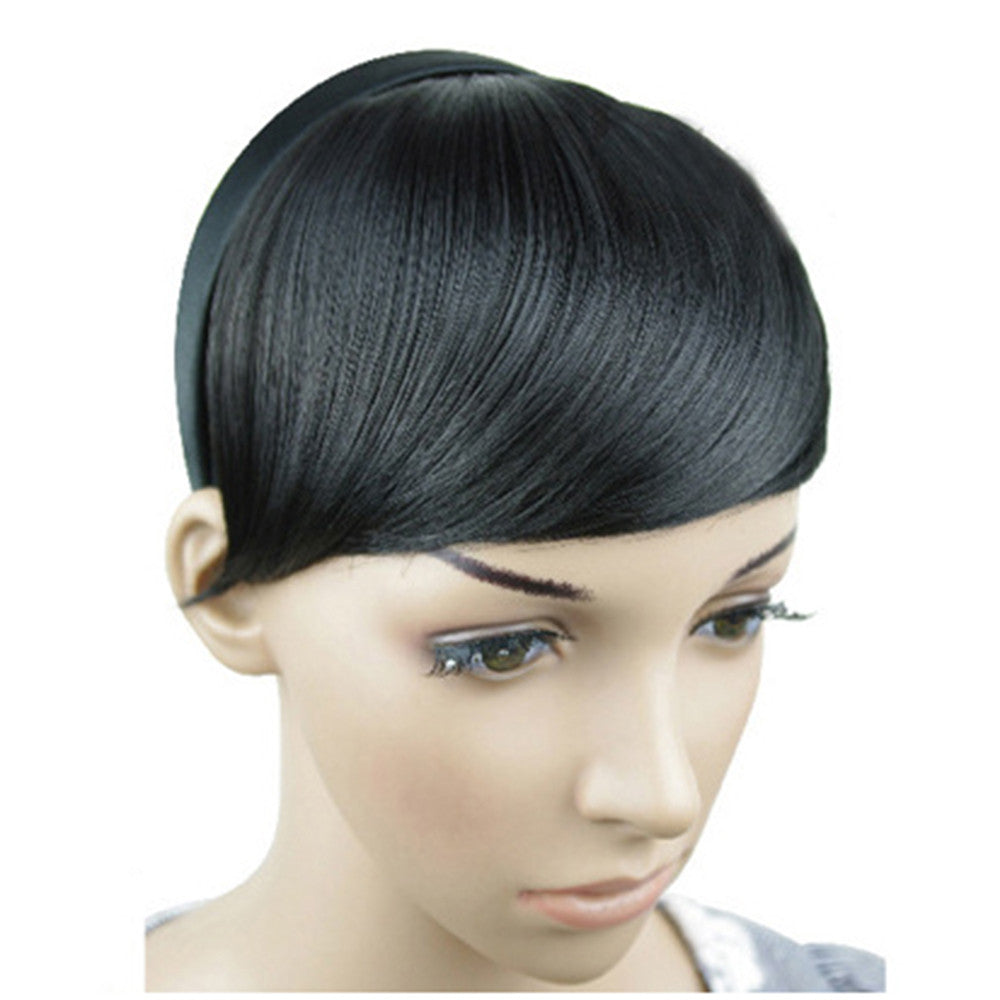 Hair Band Tilted Frisette Wig  natural black