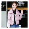 Winter Short Down Coat Woman Thick Warm Fashionable   light pink   M - Mega Save Wholesale & Retail - 1