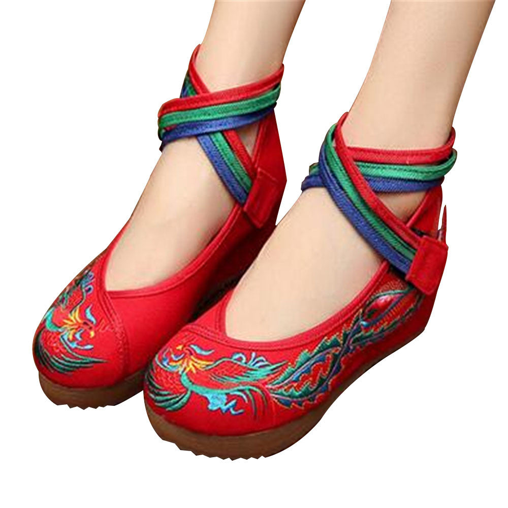 Traditional chinese embroidery shoes for womens | Chinese red shoes | chinese  shoes for bound feet | mary jane shoes chinese