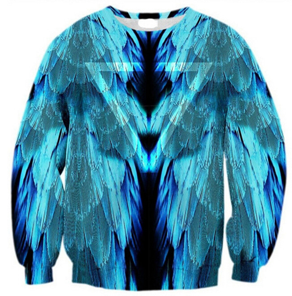 Womens Mens 3D Print Realistic Space Galaxy Animals Hoodie Sweatshirt Top Jumper wing