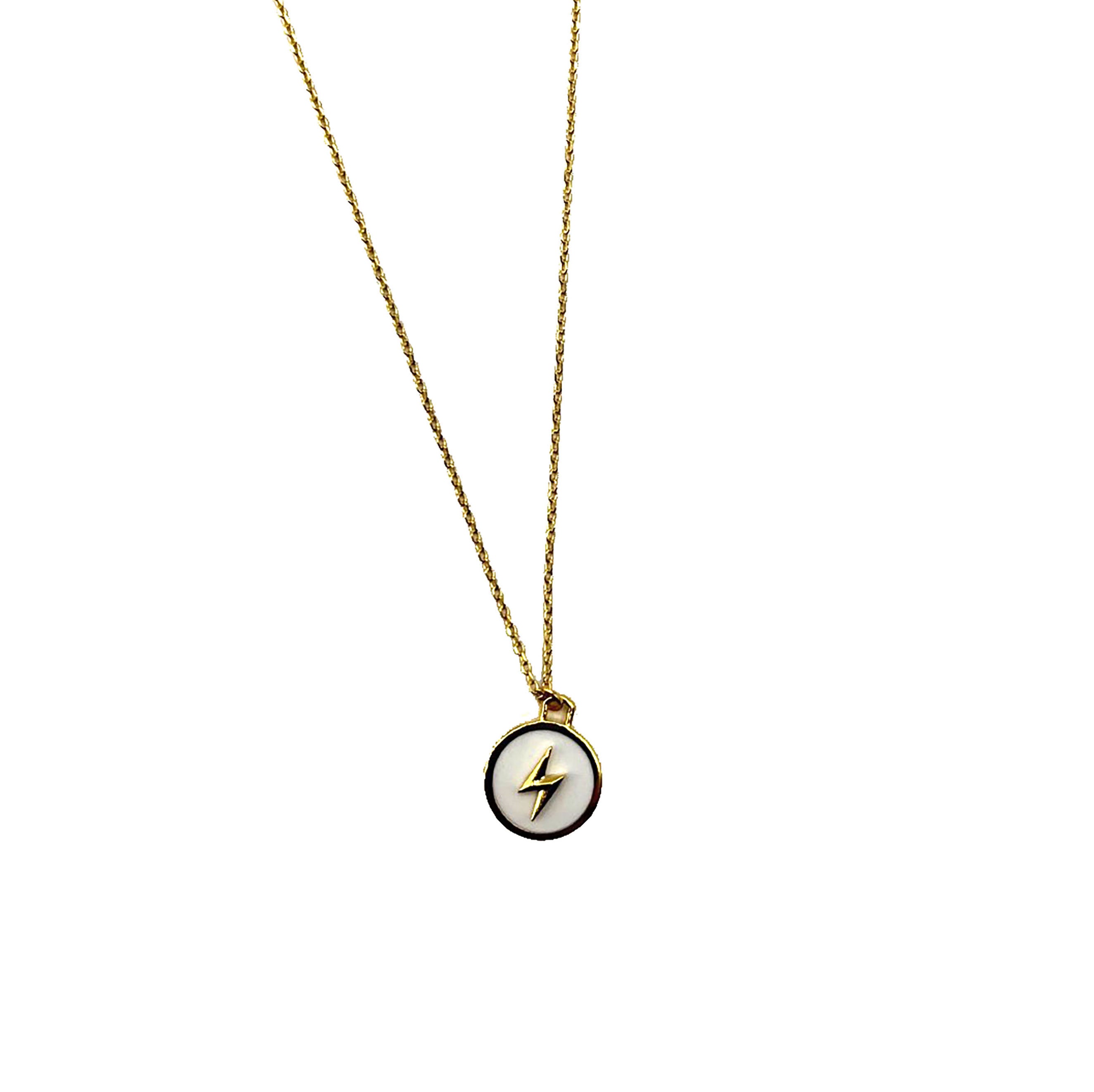 Gold Plated Lightning Bolt Necklace – Raf and Grace