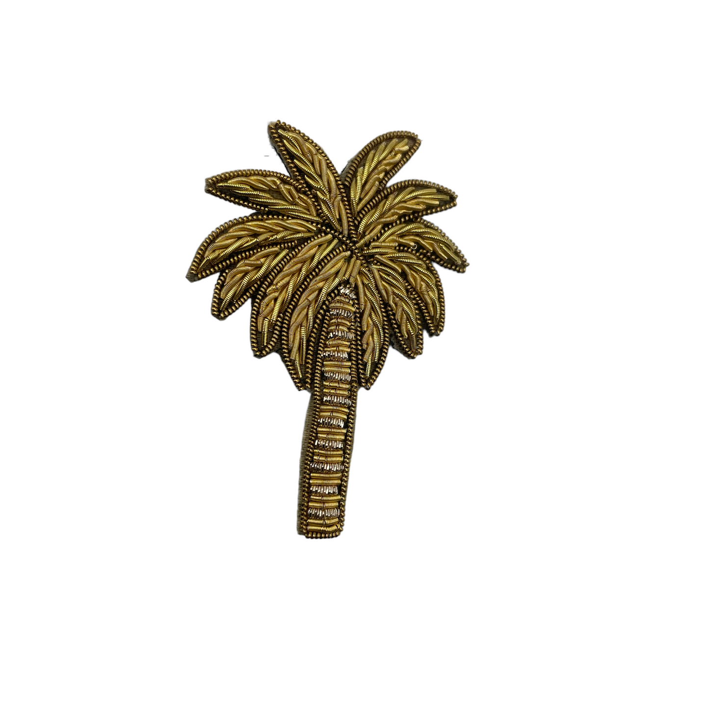 Gold palm tree pin - small