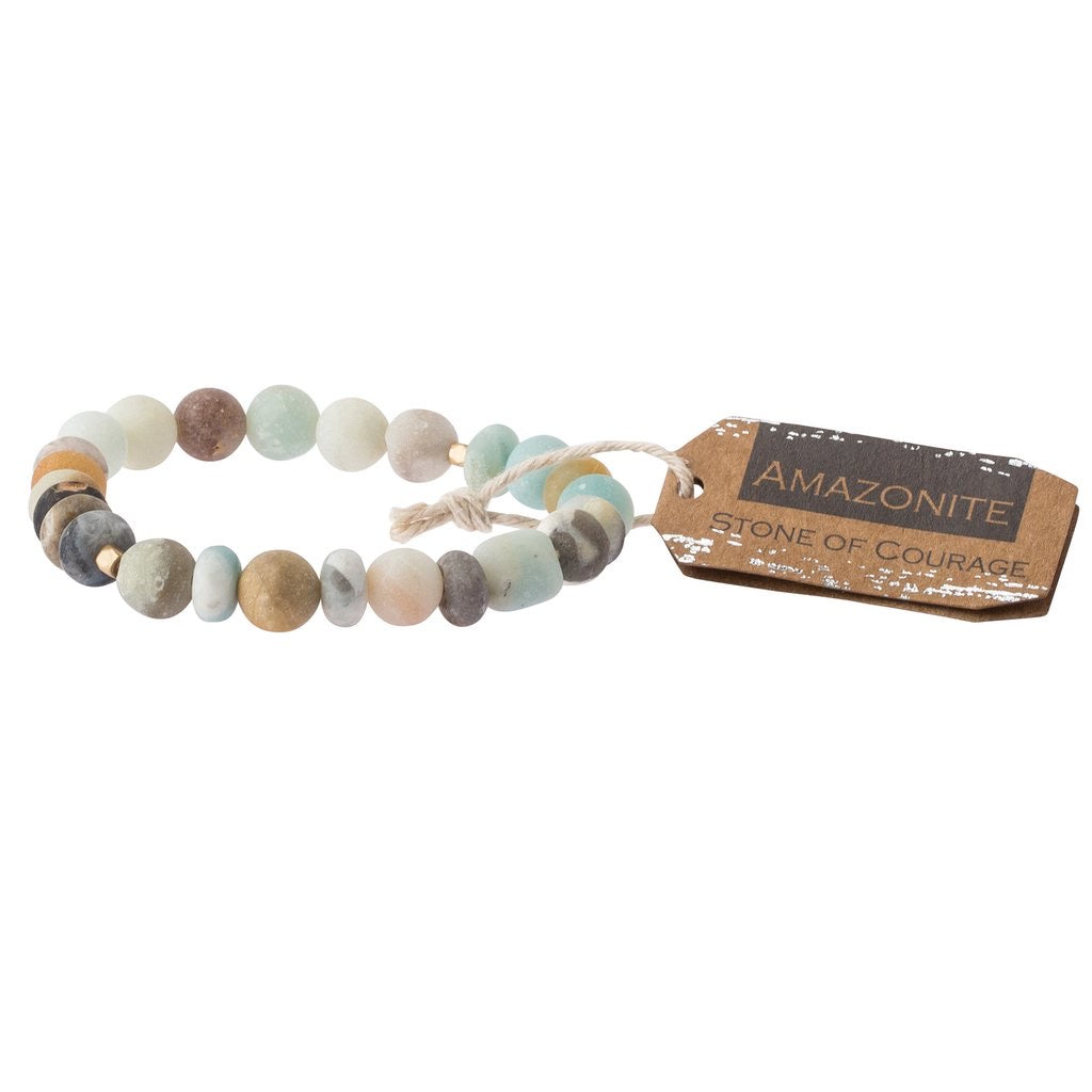 Amazonite Stone Bracelet Stone Of Courage The Faded Farmhouse