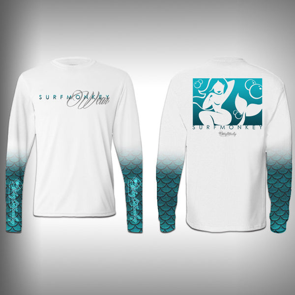 Mermaid Scale Sleeve Shirt - SurfMonkey - Performance 