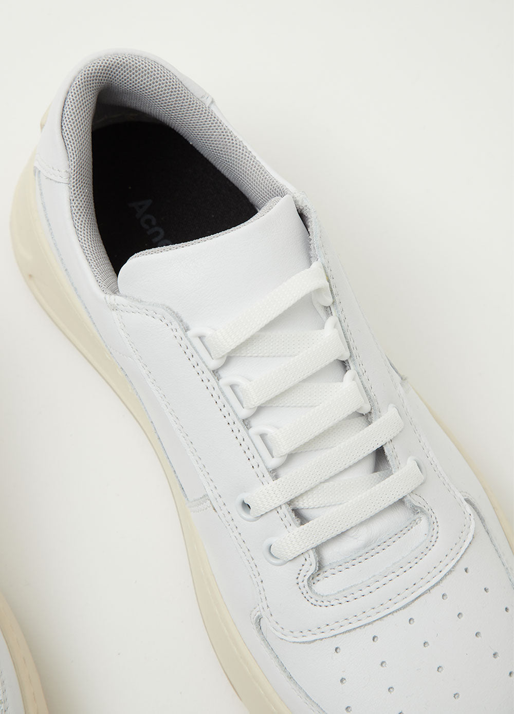 Women's White optic white Steffey Lace Up Sneakers by Acne Studios | Incu