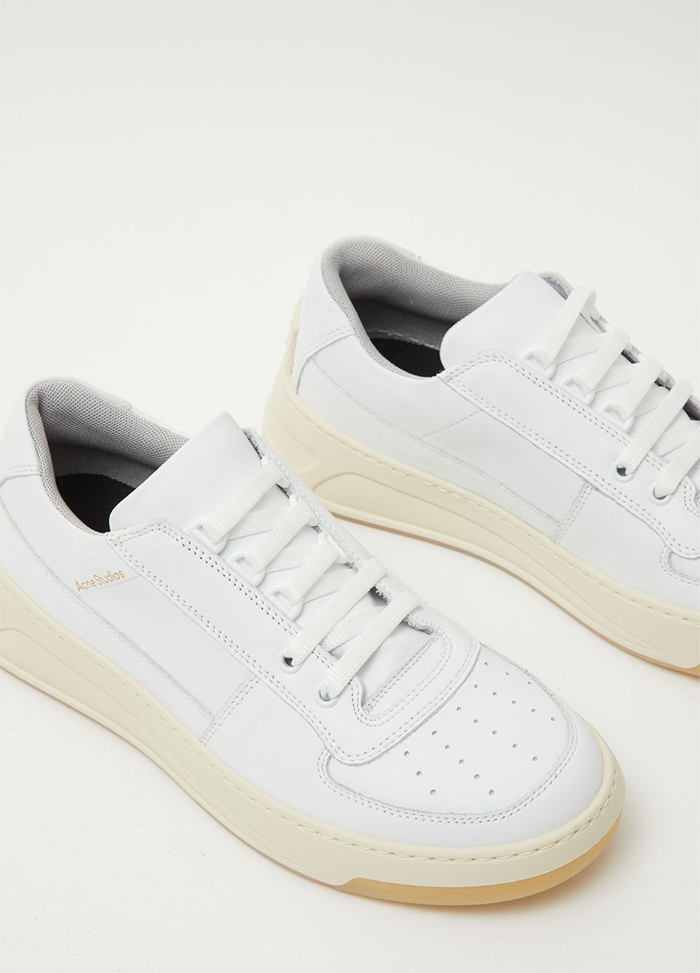 Women's White optic white Steffey Lace Up Sneakers by Acne Studios | Incu