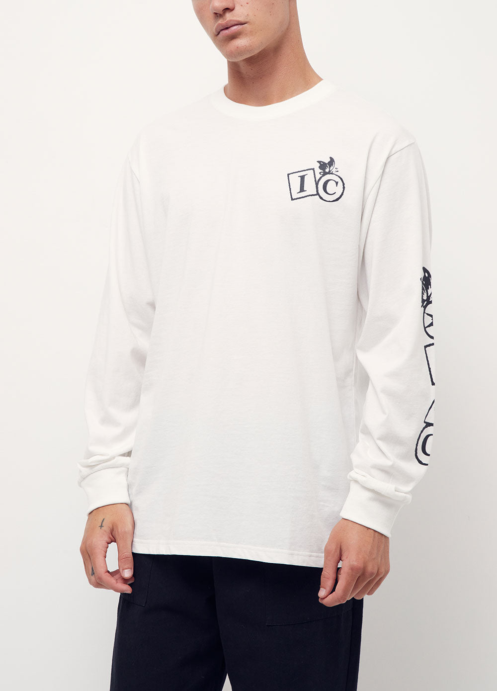 Men's White Social Harmony Long-sleeve T-shirt by Incu Collection | Incu