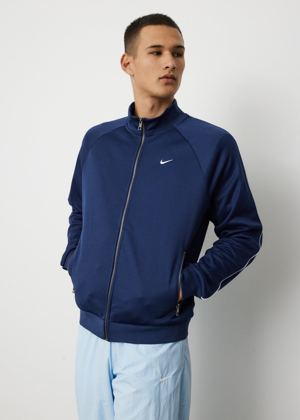 Men's Midnight navy Authentics Track Jacket by Nike | Incu