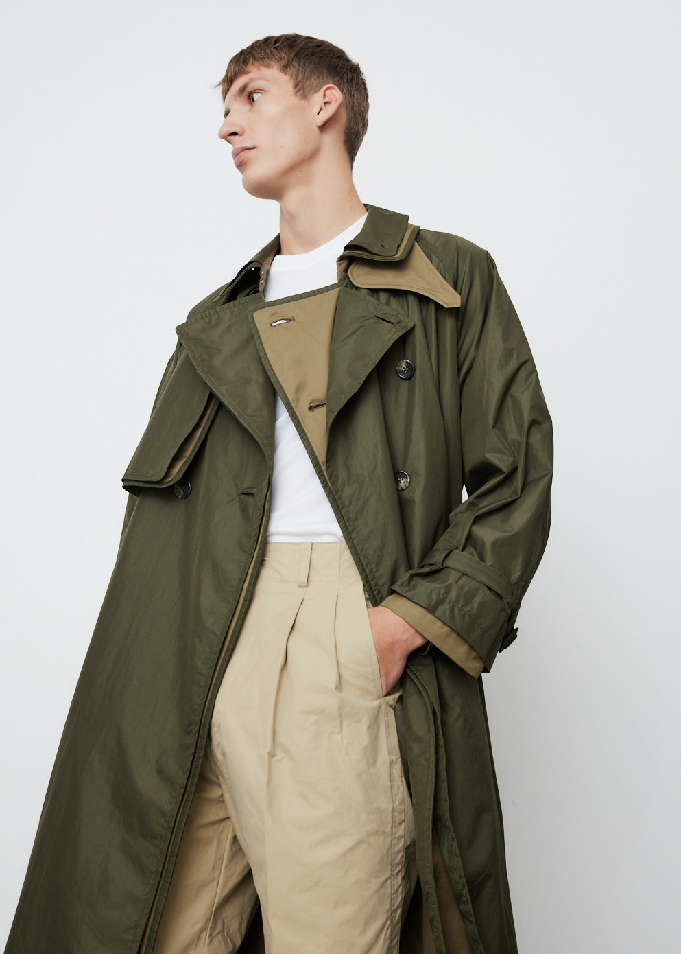 気質アップ】 TRENCH YOKE/ヨーク NYLON COVERD ekoserve.com TRENCH