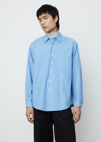 Washed Finx Twill Big Shirt - Auralee