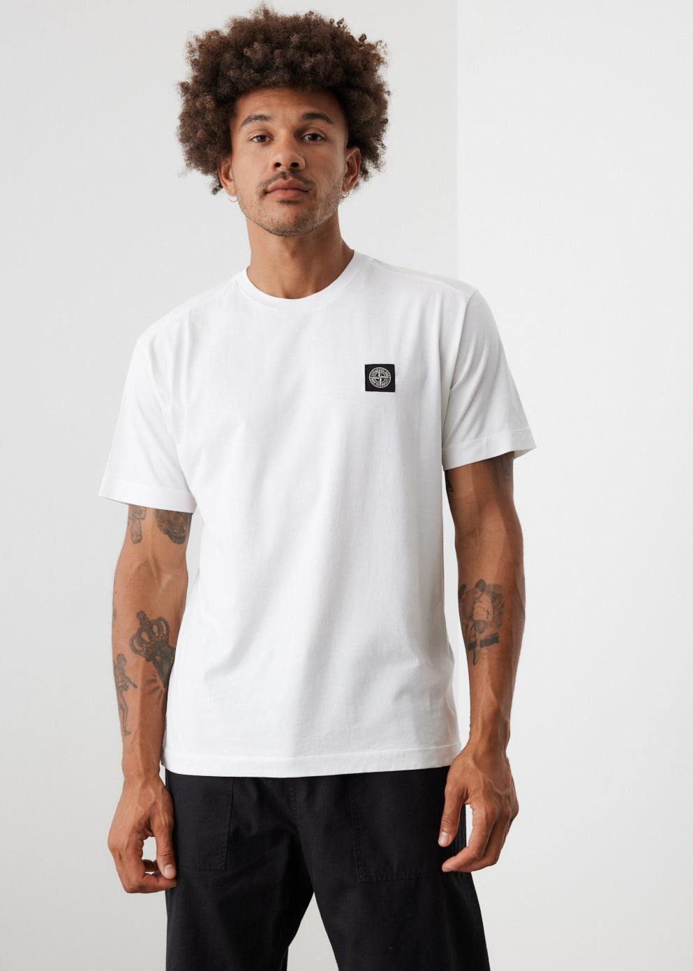 stone island chest logo t shirt