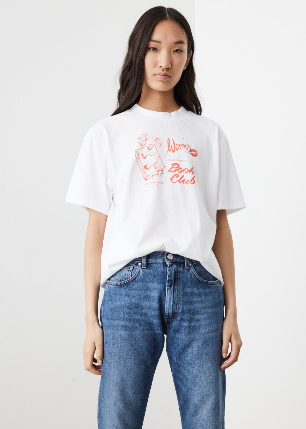 Women's White Worms Kiss T-Shirt by Incu Collection | Incu