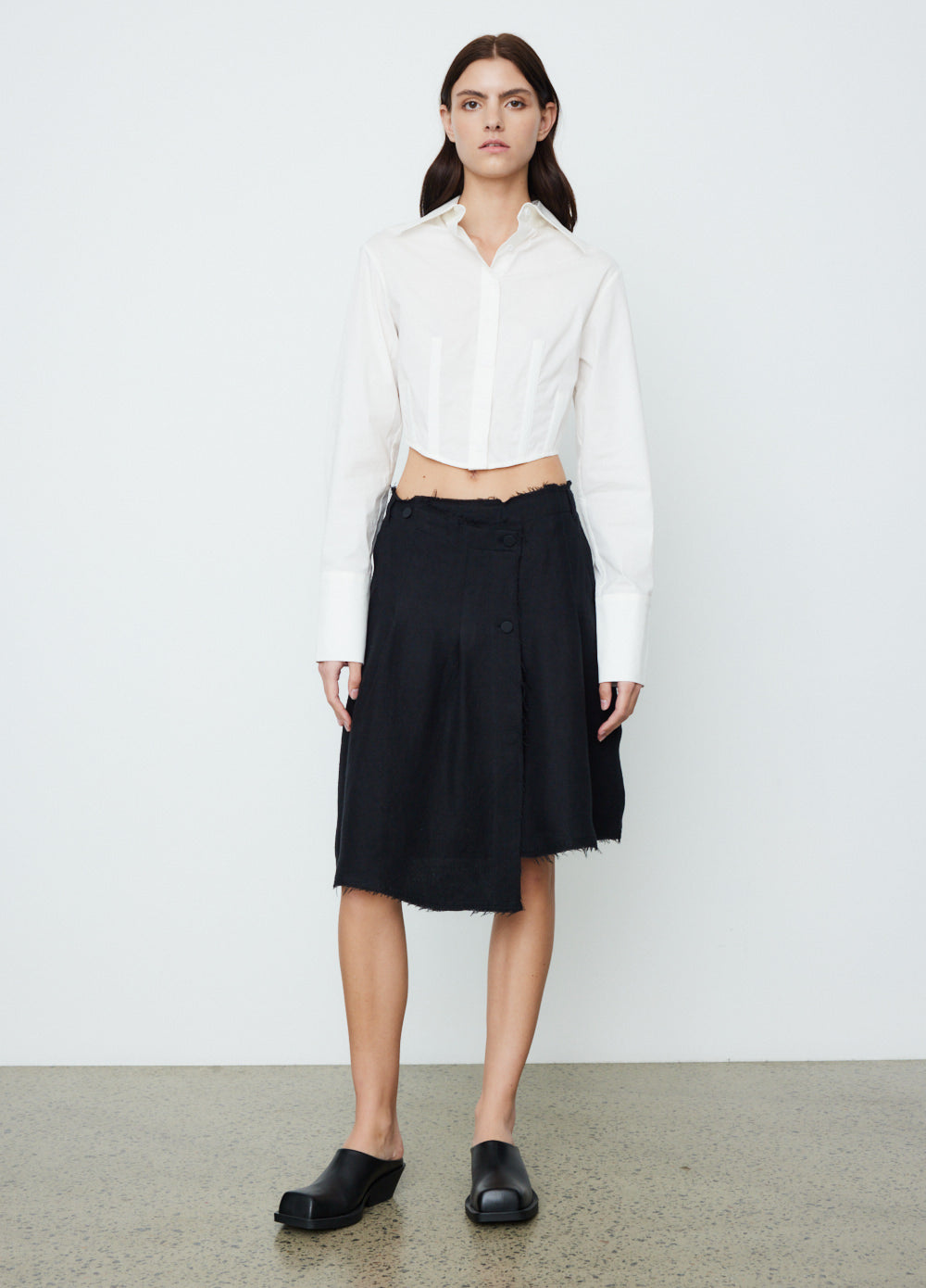 Pleated Wrap Skirt