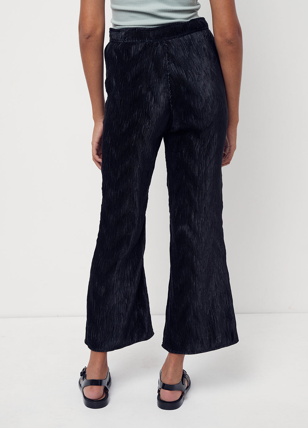 Pleated Satin Pants