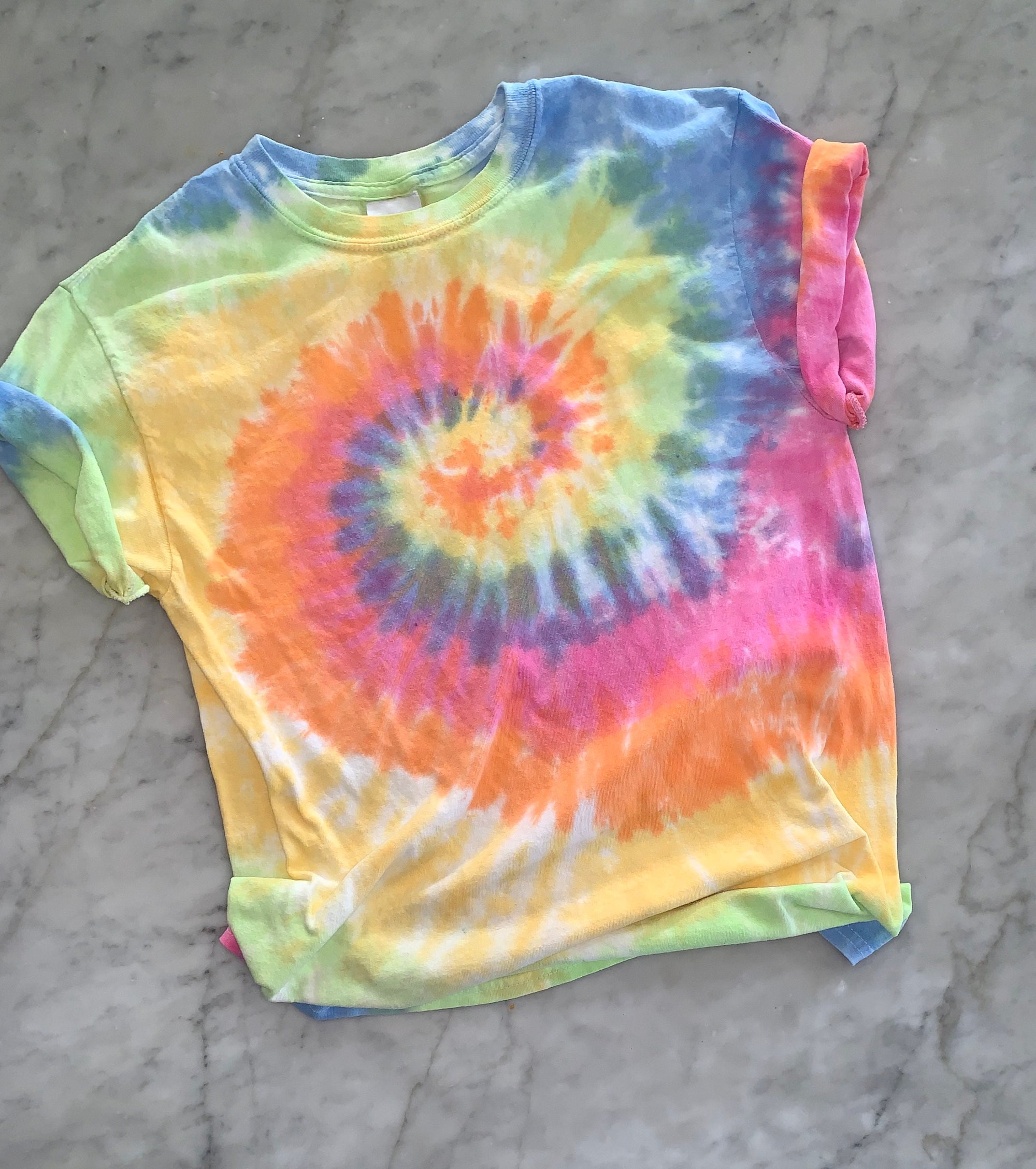 Gravity Threads Mens Tie-Dye Short-Sleeve T-Shirt - Rainbow - 4X