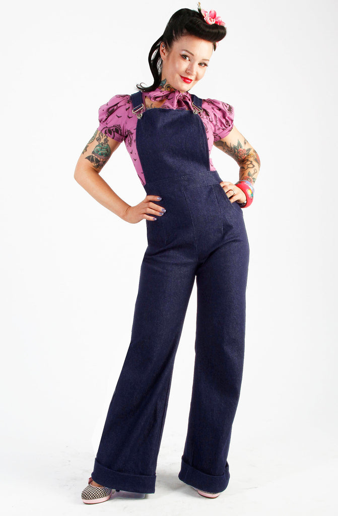 Denim 1940's Dungarees | Bonsai Kitten