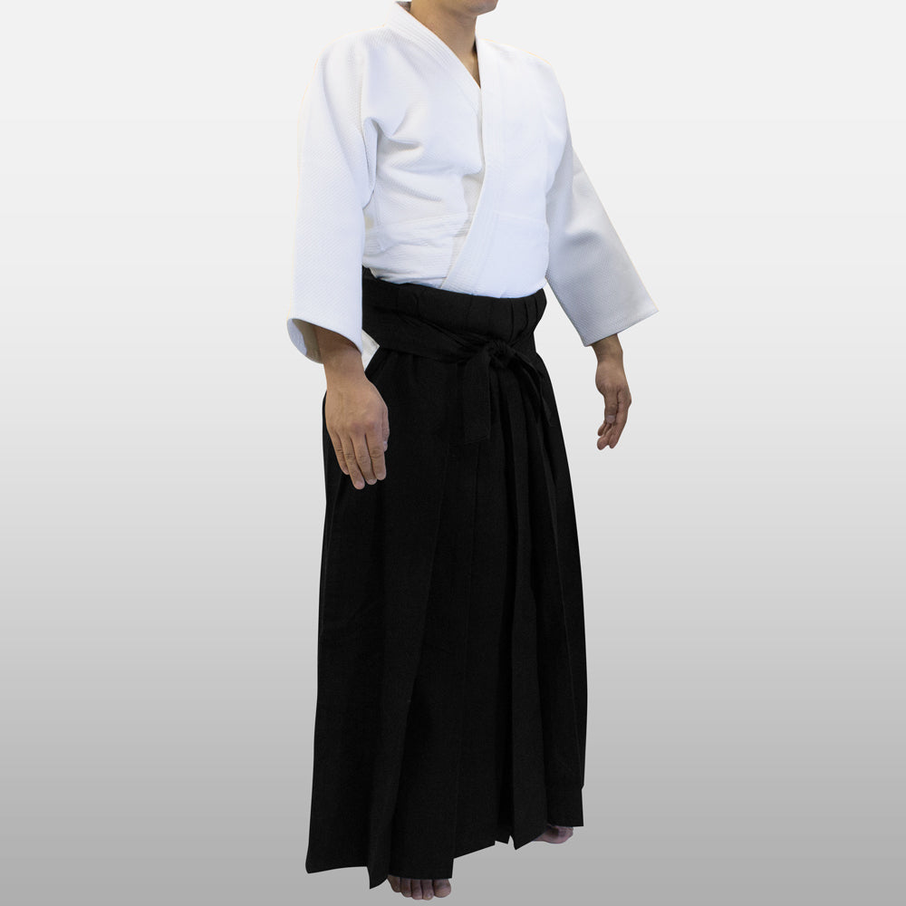 [NEW] #11000 Traditional Cotton Black Aikido Hakama (Permanent Pleats ...