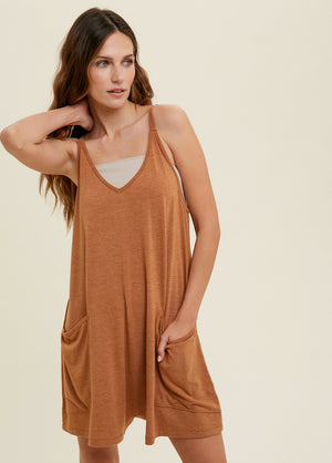 Boho Brown Lounge Romper - Jade Creek Boutique