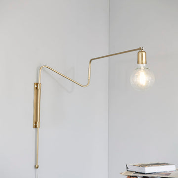 ziekenhuis Natte sneeuw Ademen House Doctor - Wall lamp, Swing, brass - L: 70 cm – DesignGaragen.dk
