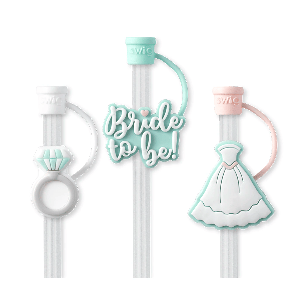 Bride To Be Straw Topper Set, Swig