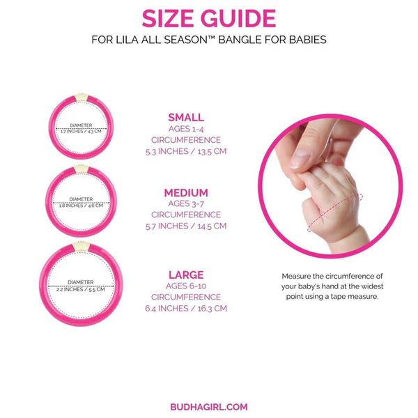 BuDha Girl Epic Pink Baby Bangle - Adjustable Infant Bracelet for Newborn Girls