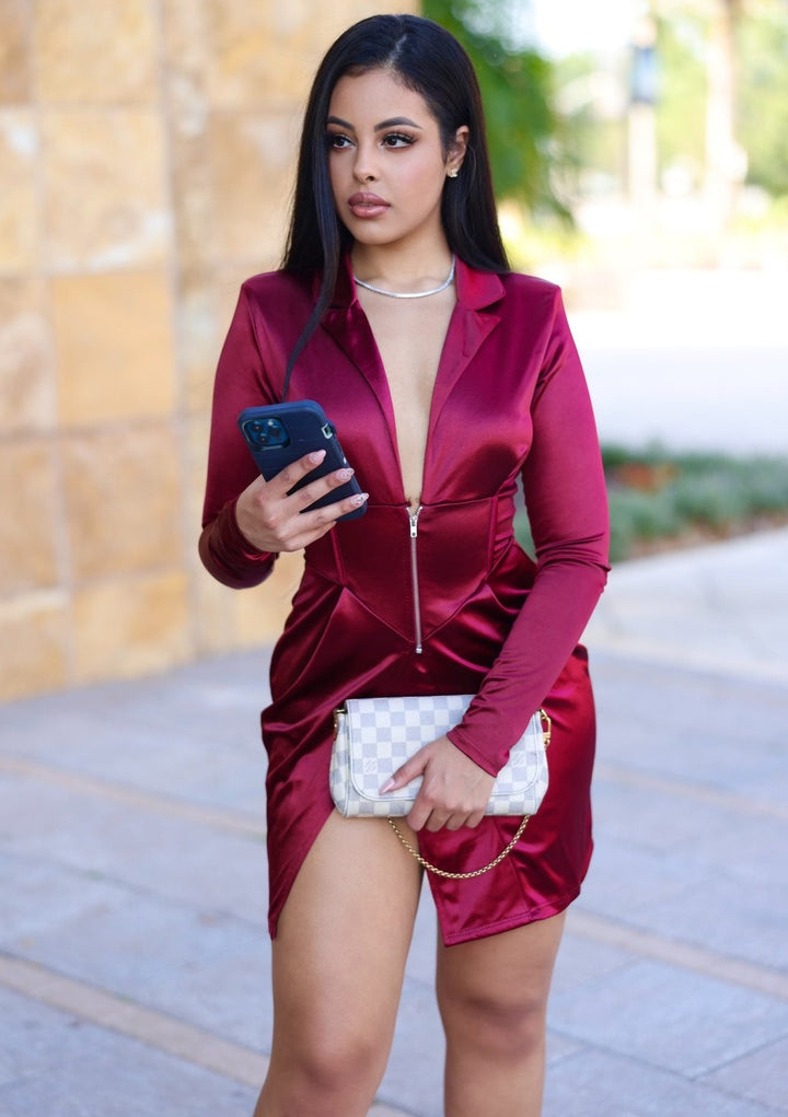 Shasha Satin Mini Dress - vatlieuinphun