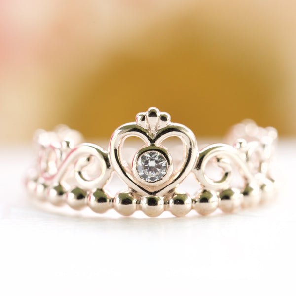 Pandora Rose Gold Princess Tiara Crown 180880CZ Ring - vatlieuinphun, jewelry, beads for charm, beads for charm bracelets, charms for bracelet, beaded jewelry, charm jewelry, charm beads