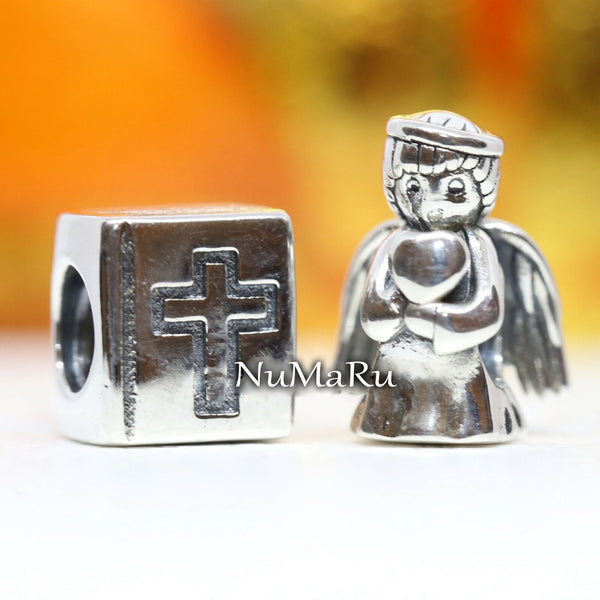 Bible And Angel of Love Gift Set Charm - vatlieuinphun  ,jewelry, beads for charm, beads for charm bracelets, charms for bracelet, beaded jewelry, charm jewelry, charm beads