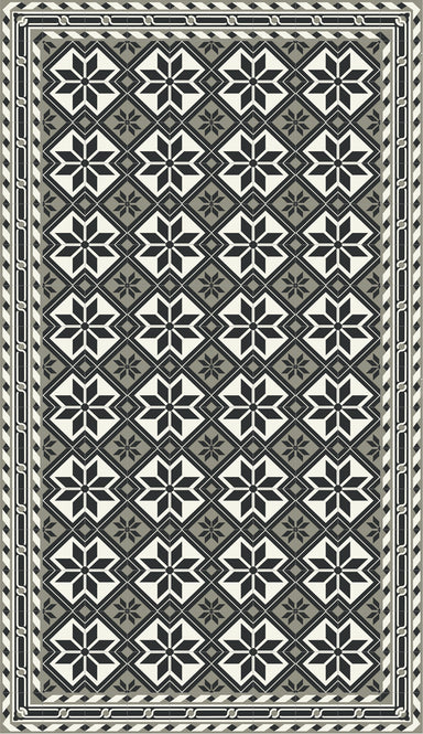 Fleur de Lys Tile Vinyl Floor Mats, Brown and Grey — Paradigm Texas