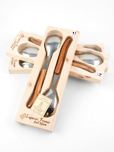 Laguiole 3 Piece Olivewood Mini Cheese Set in Wooden Box – French Dry Goods