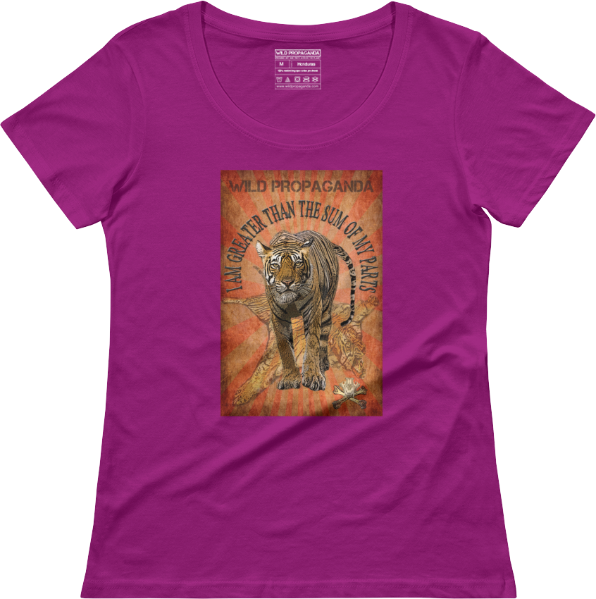 Tiger - I am greater than the sum of my parts - Women's scoop neck T-s ...