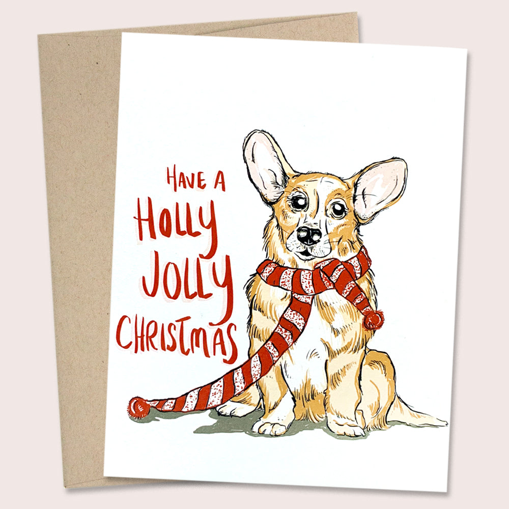 Corgi Christmas Card Reyn Paper Co