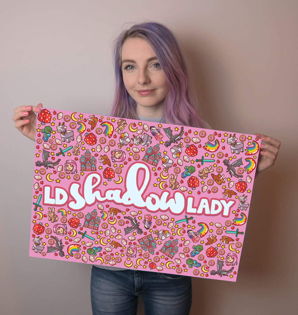 LDShadowLady x Enfu Pink Poster – LDShadowLady Webstore