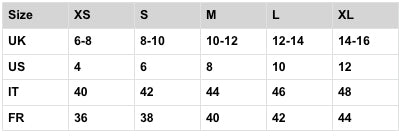 Hades jumper size guide