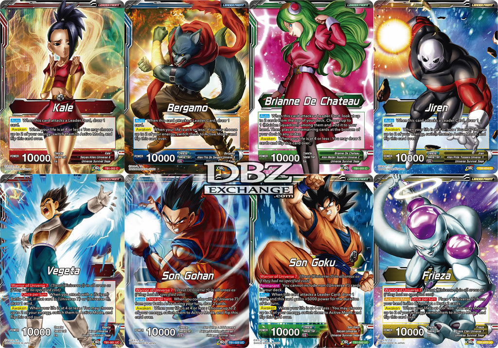 Dragon Ball Super Tcg Leader Set The Tournament Of Power Tb01 Dbz Exchange